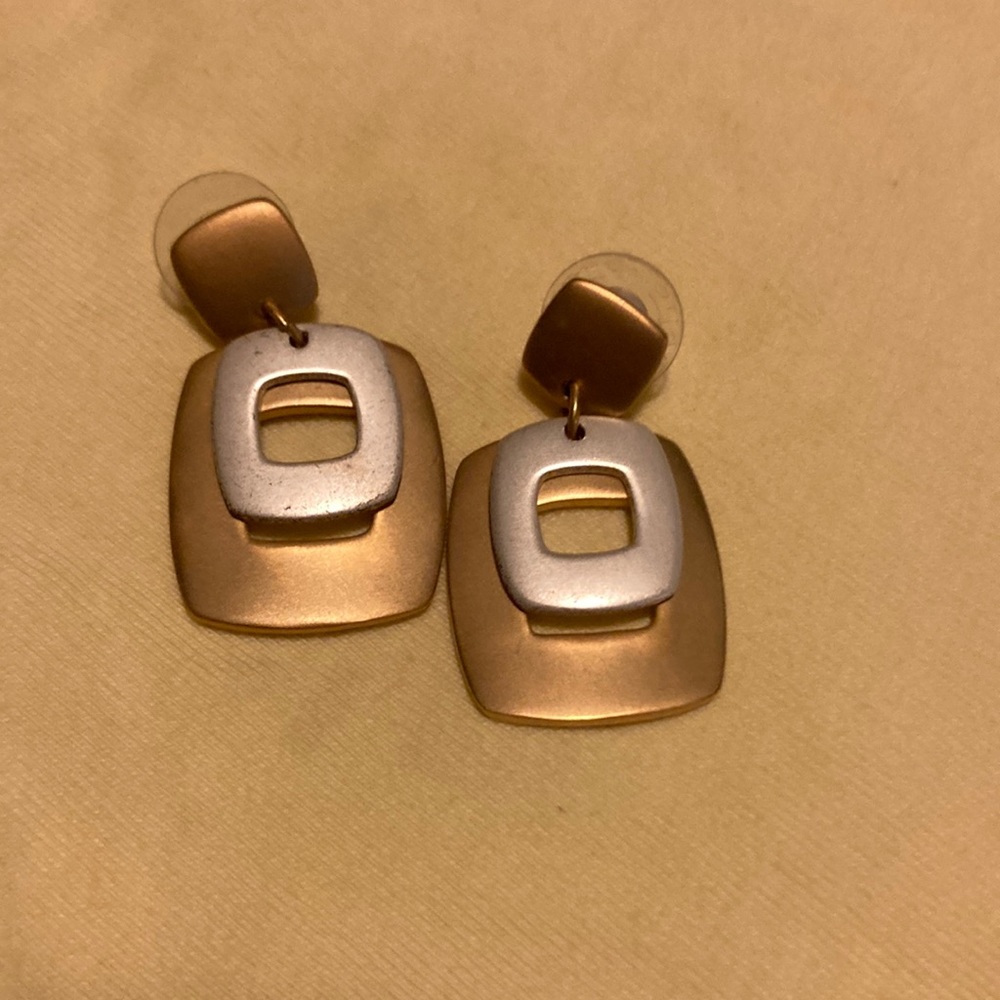 Gold and silver earrings